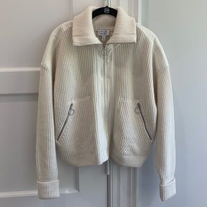 & Other Stories Knitted Zip Cardigan - Off-white